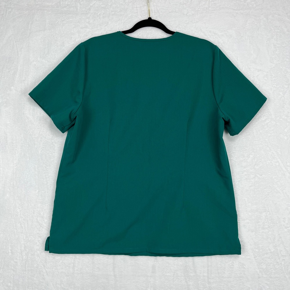 FIGS Casma Three-Pocket Scrub Top Women XL Hunter Green V-Neck FW1100 - Picture 2 of 7